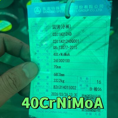 40CrNiMoA SNCM439 AISI 4340 Barras redondas de aço ligado Superfície preta 160 mm Rodas de aço ligado