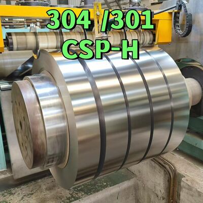 SUS 301 CSP-H Full Hard Stainless Steel Coil Strip 0.1-3.0mm com borda de fenda