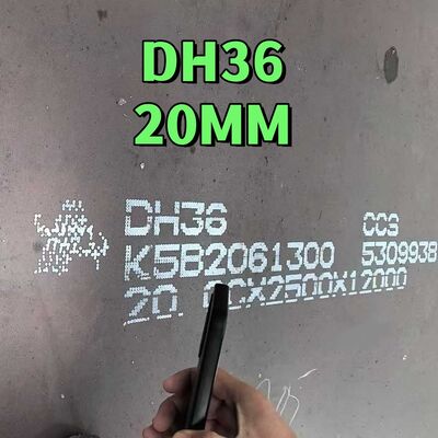 Chapa de Aço Naval DH36 com Limite de Elasticidade de 355MPa e Chapa de Aço Estrutural para Casco Testada ao Impacto