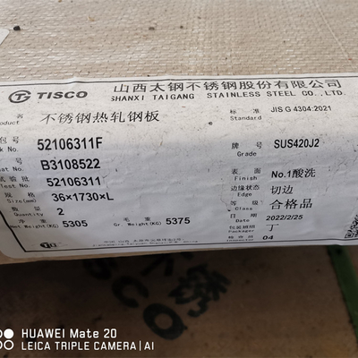 30Cr13/ EN 1.4028 / DIN X30Cr13 / JIS SUS 420J2 Chapa de aço inoxidável para instrumentos cirúrgicos